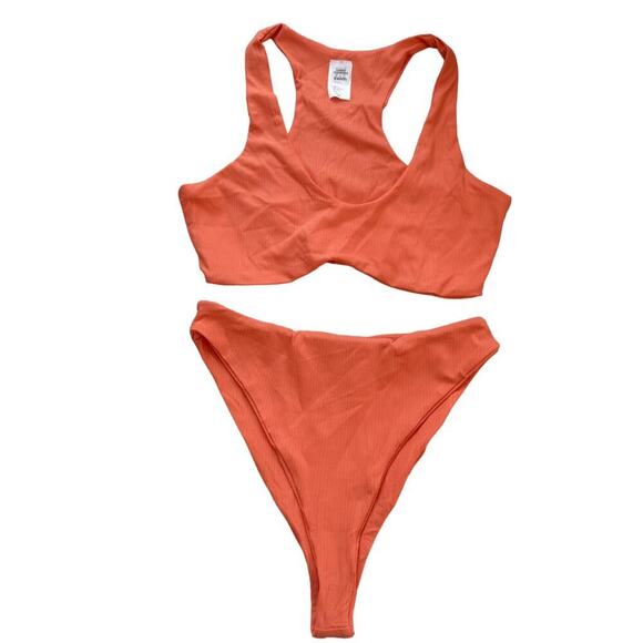 naked wardrobe Other - NWT Swim Naked Wardrobe Womens Coral Stretch 2-Piece Racerback Swimsuit M